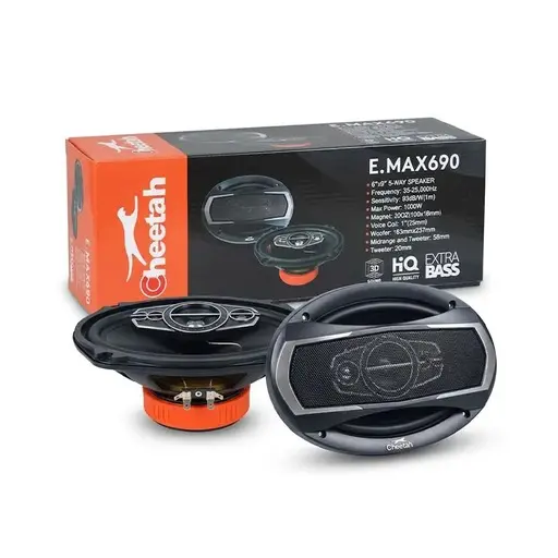 باند بیضی چیتا مدل E.MAX 690 توان 1000 وات  6*9 اینچ با بیس قدرتمند و صدای 3D