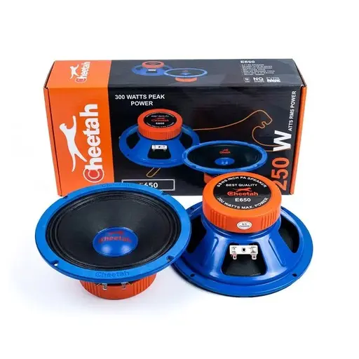 میدرنج خودرو چیتا 6 اینچ مدل E650 توان 250 وات RMS و 300 وات پیک قدرت