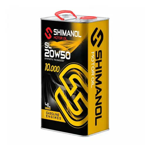 روغن موتور شیمانول مدل 20W50 سطح کیفی SL فلزی چهار لیتری