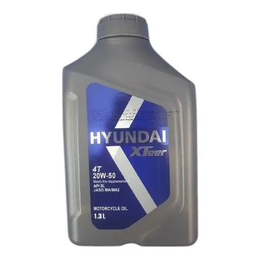 روغن موتور هیوندای اکستیر 4T 20W50 API SL حجم 1.3 لیتر پلاستیکی