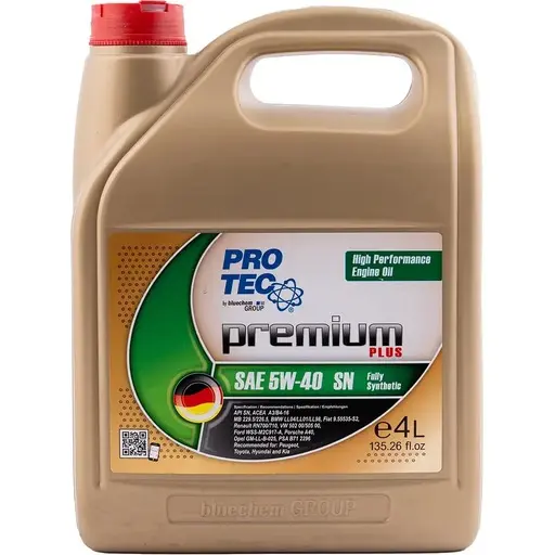 روغن موتور پروتک 5W40 API SN حجم 4 لیتری