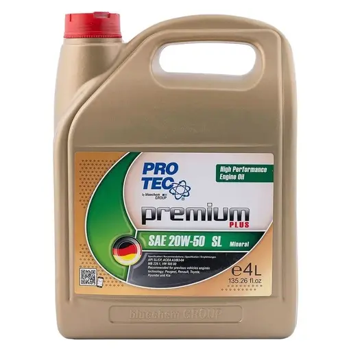 روغن موتور پروتک 20W50 API SL حجم 4 لیتری